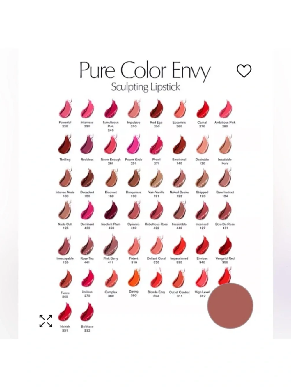 ESTEE LAUDER 440 Irresistible Pure Color Envy Lipstick Medium Mauve $33 NWOB